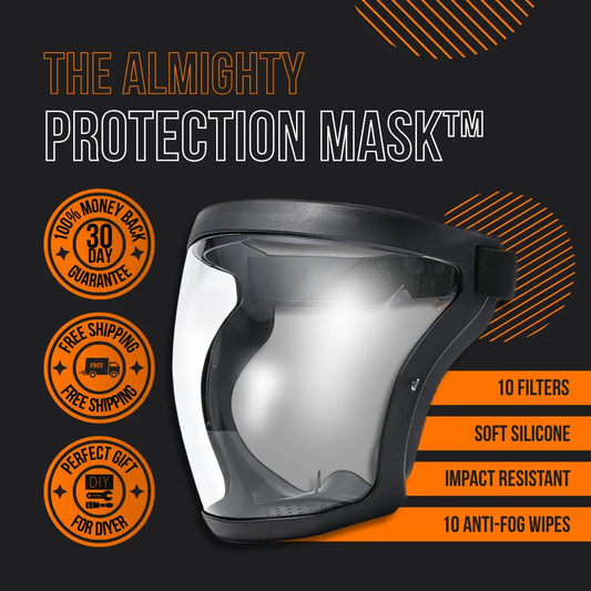 The Almighty Protective Mask — anti-fog lens, breathable design, full protection for dusty work