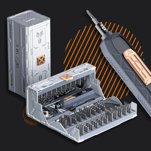 180-in-1 screwdriver set with magnetic case, multiple precision bits and ergonomic handle