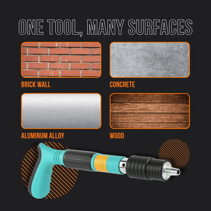 Multipurpose power tool for brick, concrete, aluminum alloy, and wood surfaces