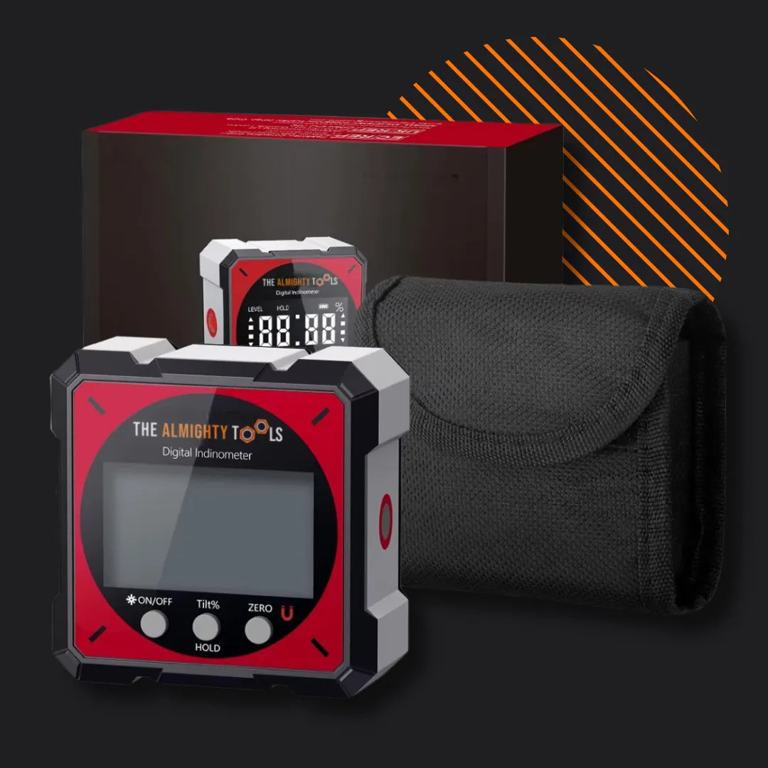 The Almighty Tools rechargeable digital level and case with box, digital inclinometer tool