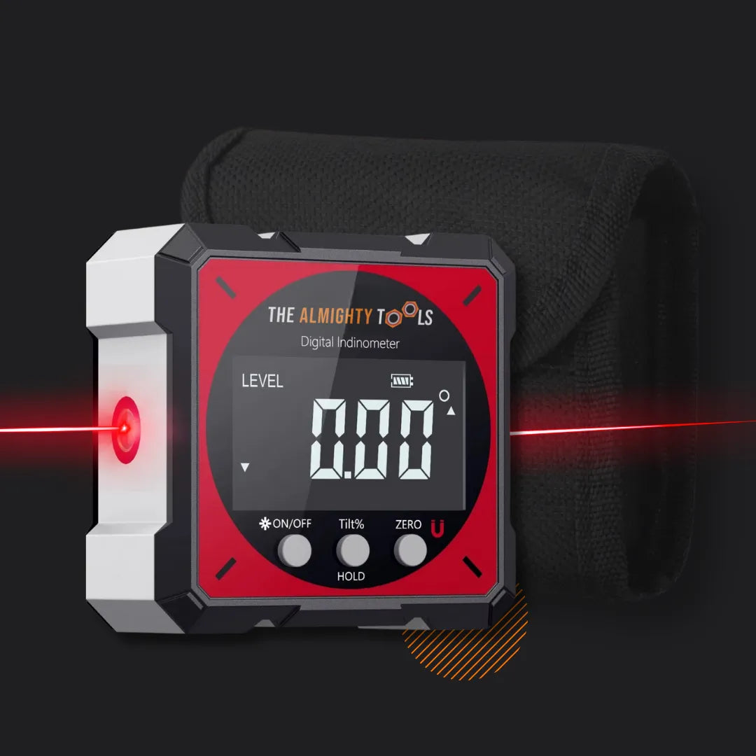 Rechargeable digital level with laser and LCD display by The Almighty Tools