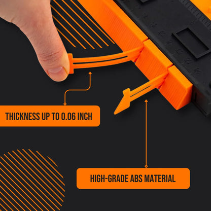 ShapeMaster contour gauge in orange and black, showing 0.06 inch thickness and ABS material